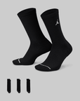 Everyday Crew Socks 3 Pack - Black/White - LOADED