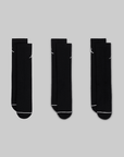 Everyday Crew Socks 3 Pack - Black/White - LOADED