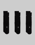 Everyday Crew Socks 3 Pack - Black/White - LOADED