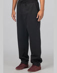 French Terry Straight Pant - Black - LOADED