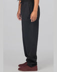 French Terry Straight Pant - Black - LOADED