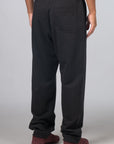 French Terry Straight Pant - Black - LOADED