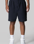 Life Pleated Chino Short - Black/White - LOADED
