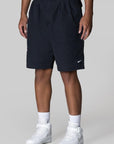 Life Pleated Chino Short - Black/White - LOADED