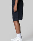 Life Pleated Chino Short - Black/White - LOADED