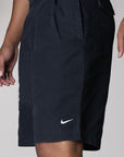 Life Pleated Chino Short - Black/White - LOADED