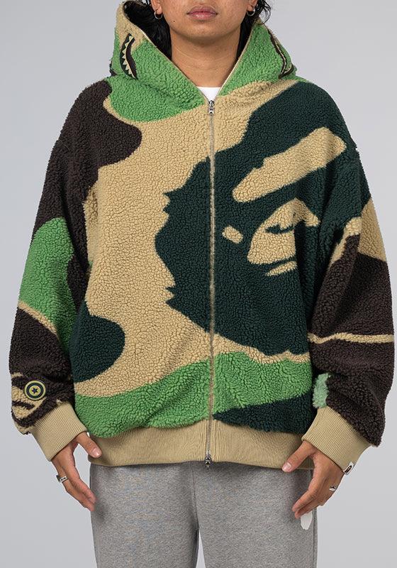 Mega ABC Camo Shark Boa Hoodie Jacket Green LOADED