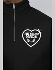 Military Half-Zip Sweatshirt - Black - LOADED