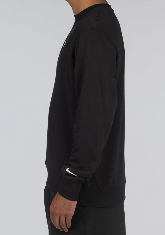 nsw crew fleece sweatshirt in black & white