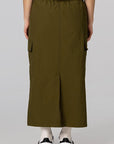 Nylon Cargo Midi Skirt - Flight Green - LOADED