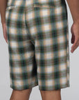 Peace Circle Belted Short - Green Plaid - LOADED