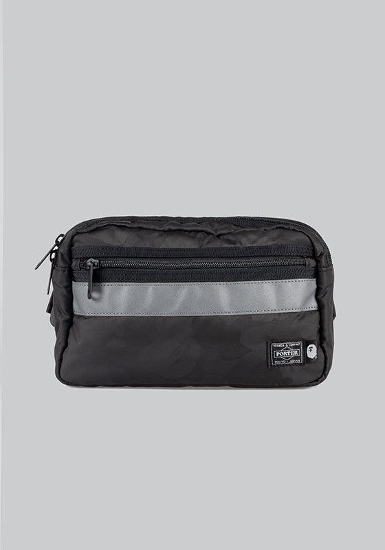Porter Solid Camo Waist Bag - Black - LOADED