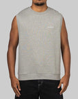 Script Vest Sweat - Grey Heather/White - LOADED