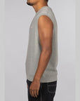 Script Vest Sweat - Grey Heather/White - LOADED