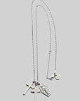 Silver Triple Top Necklace - Silver - LOADED