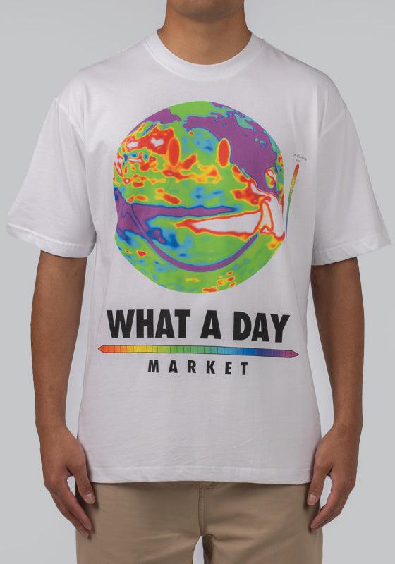 Smiley What A Day T-Shirt - White - LOADED