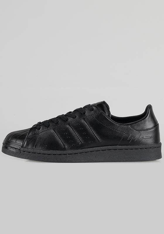 Black clearance leather superstars