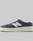 Blue New Balnce shoe with white logo and white sole