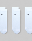 Icon Quarter 3 Pack - White