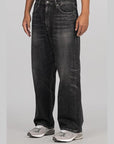 Washed Denim DP Wide Pant - Black - LOADED