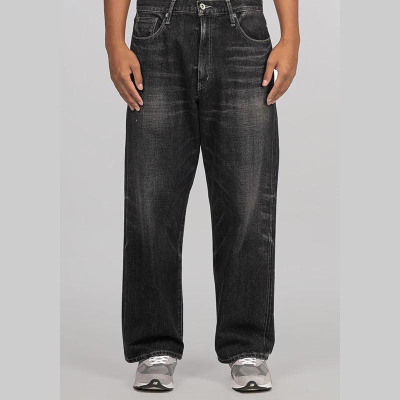 Washed Denim DP Wide Pant - Black – LOADED