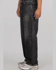 Washed Denim DP Wide Pant - Black - LOADED
