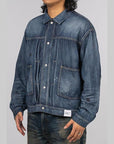 Washed Lightweight Denim Jacket - Indigo - LOADED