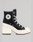 Women's Chuck 70 De Luxe Heel Hi - Black/Egret - LOADED