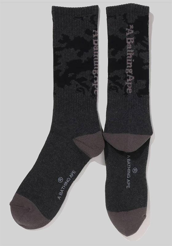 Woodland Camo Socks - Black - LOADED