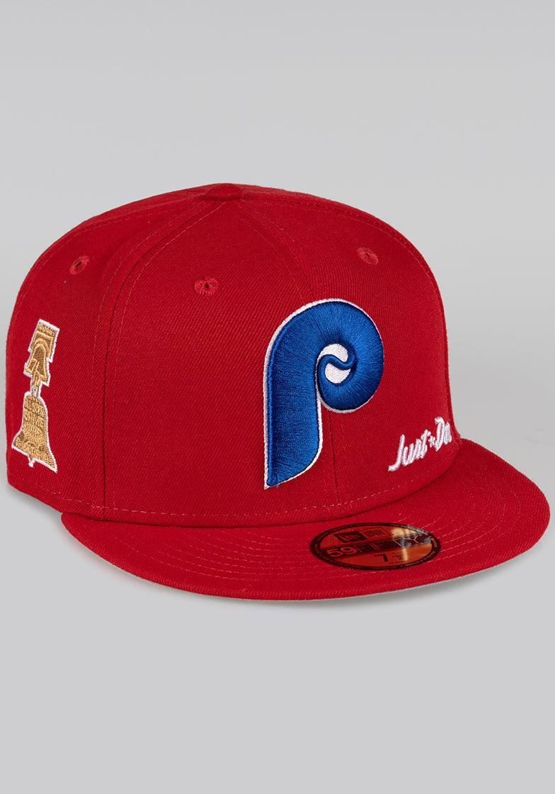 Red Philadelphia Phillies Gray Bottom 1976 All Star Game Side Patch Just Don New Era 59FIFTY Fitted 73/8