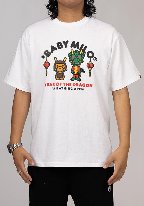 Year Of The Dragon Baby Milo T-Shirt - White - LOADED