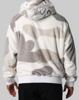 Colour Camo Shark Full Zip Sherpa Jacket - White