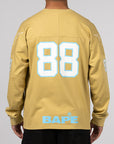 Bape Football Relaxed Fit Long Sleeve - Beige