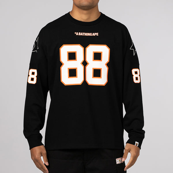 Bape Football Relaxed Fit Long Sleeve - Black – LOADED