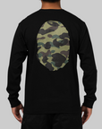 1st Camo Big Ape Head Long Sleeve - Black/Green