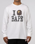 I Love Bape Long Sleeve - White