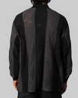 STA Stripe Pattern Jacquard Multi Relaxed Fit Logo Long Sleeve - Black