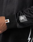 Solid Camo Jacquard Mesh Football Jersey - Black