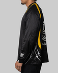 Multi Logo Relaxed Fit Football Long Sleeve Jersey - Black