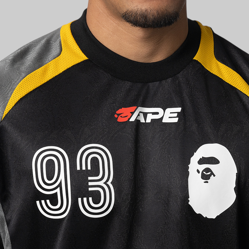 Multi Logo Relaxed Fit Football Long Sleeve Jersey - Black