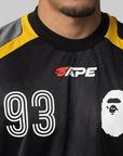 Multi Logo Relaxed Fit Football Long Sleeve Jersey - Black
