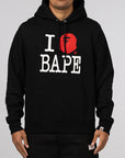 I Love Bape Hoodie - Black