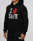 I Love Bape Hoodie - Black