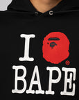 I Love Bape Hoodie - Black