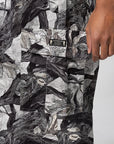 Tree Edge Camo Cargo Short - White