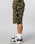 1st Camo Shark Sweat Short - Green