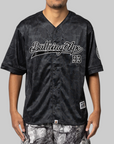 Camo Stripe Baseball Shirt - Black