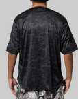 Camo Stripe Baseball Shirt - Black