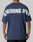 Spray Print Ape Head Relaxed Fit T-Shirt - Navy