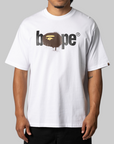 Graffiti Bape Logo Relaxed Fit T-Shirt - White